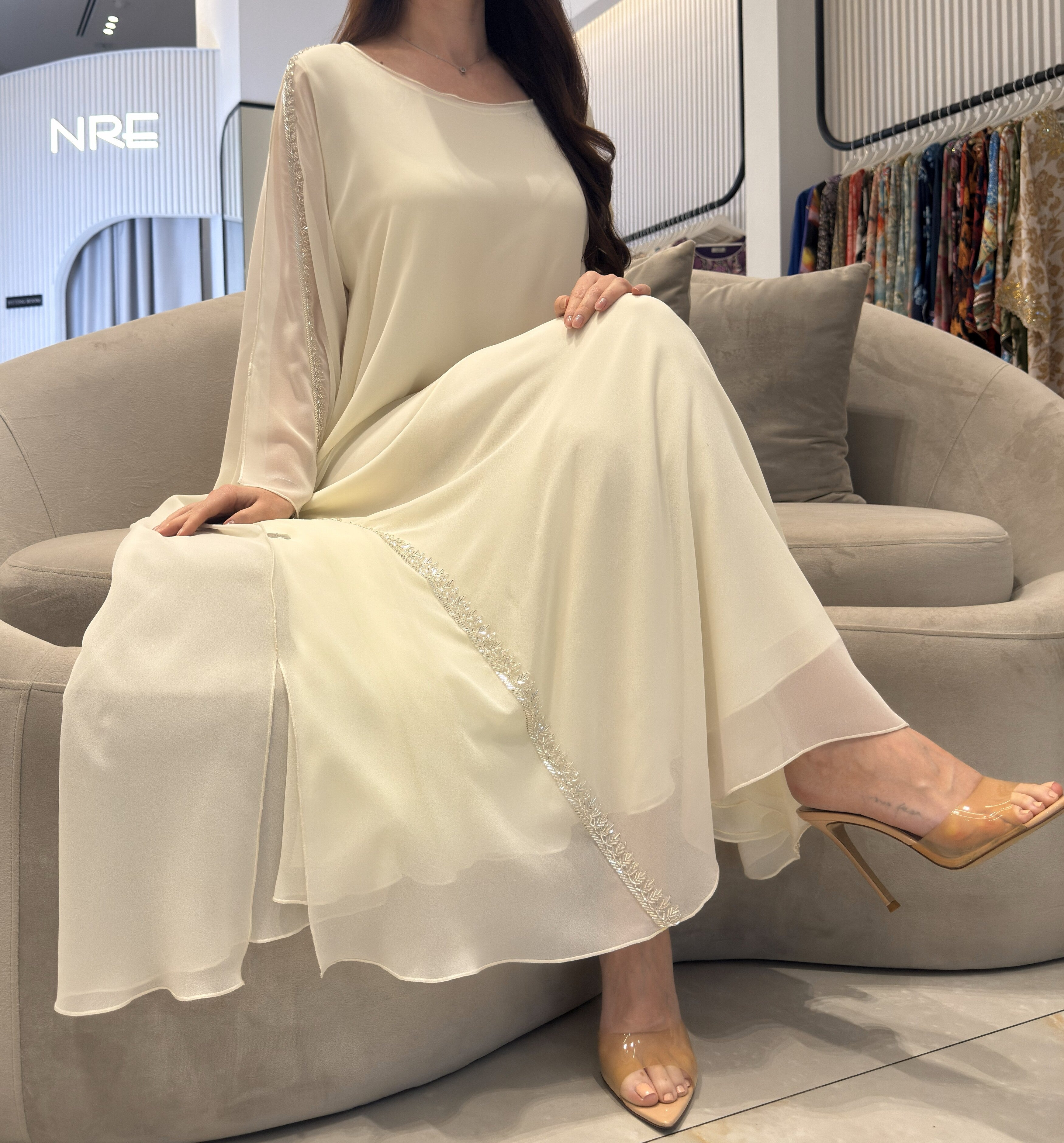 2 Pc Chiffon Handmade Embroidery